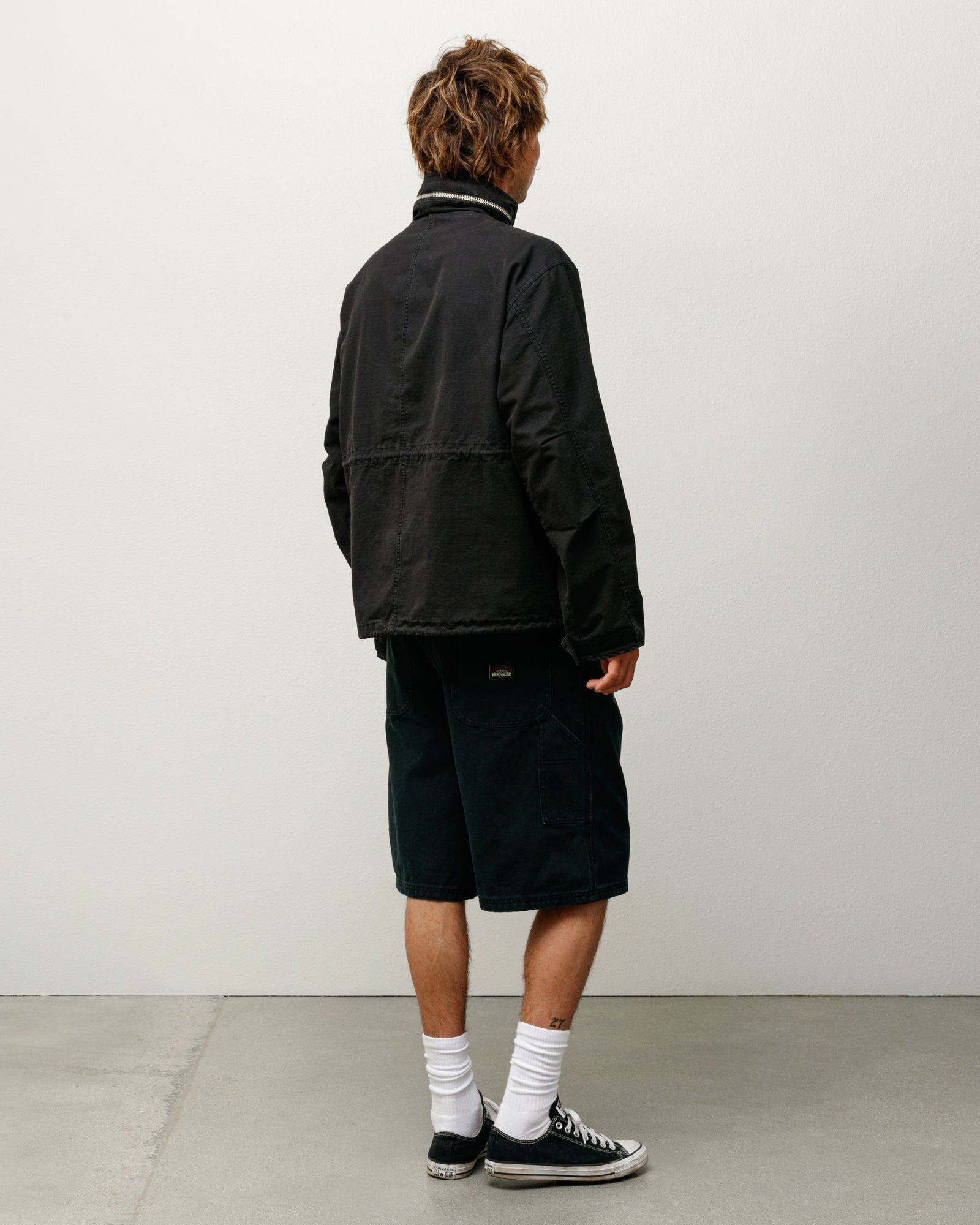 WASHED CANVAS WORK SHORT