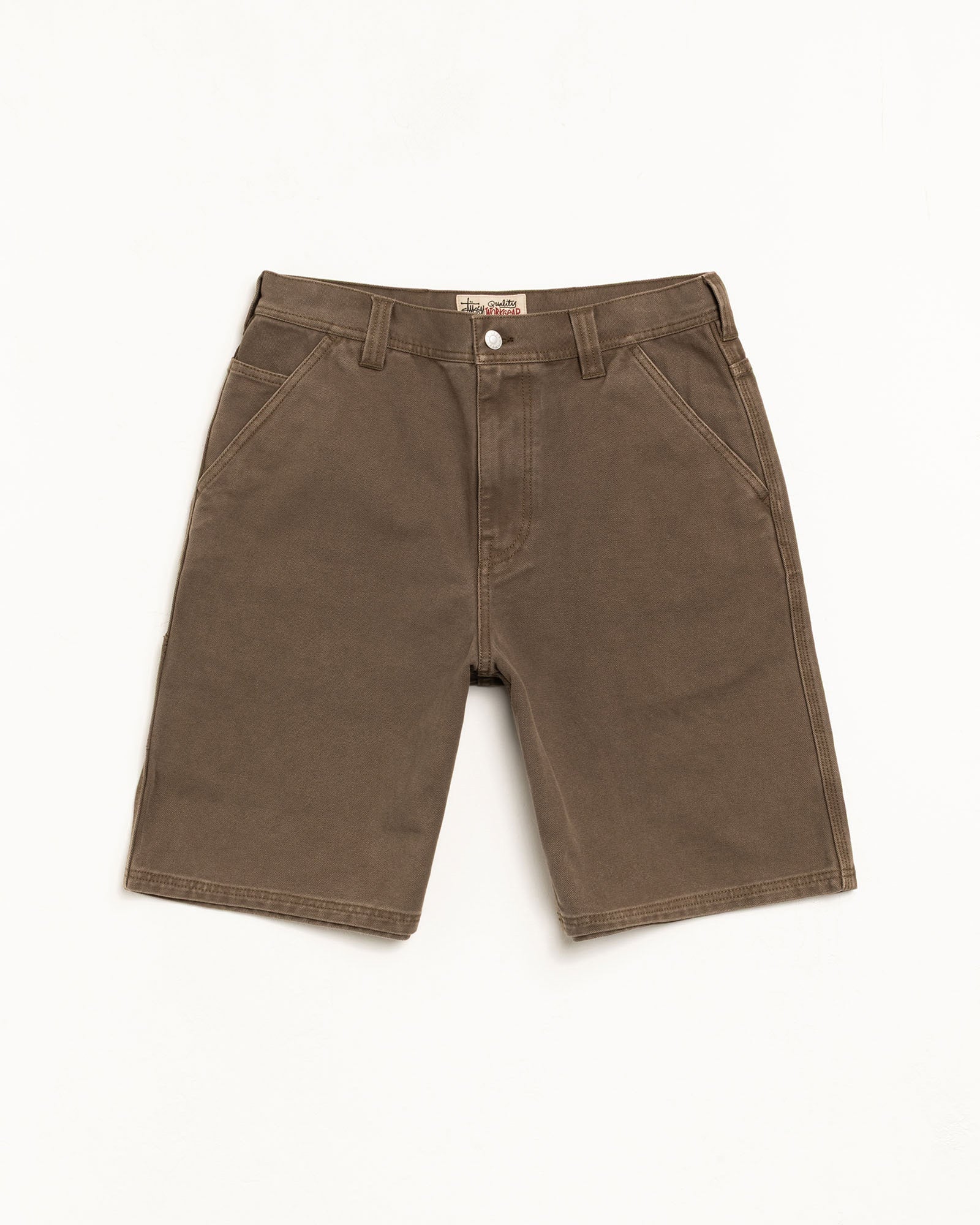 WASHED CANVAS WORK SHORT