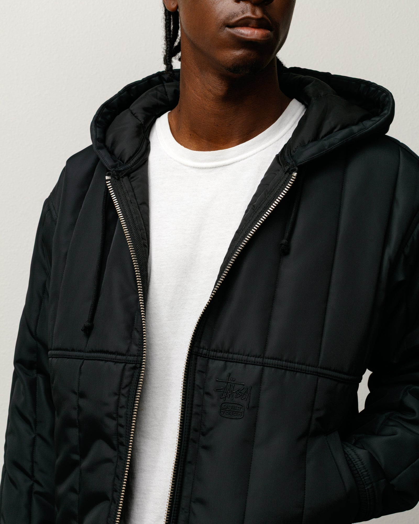 QUILTED NYLON WORK JACKET