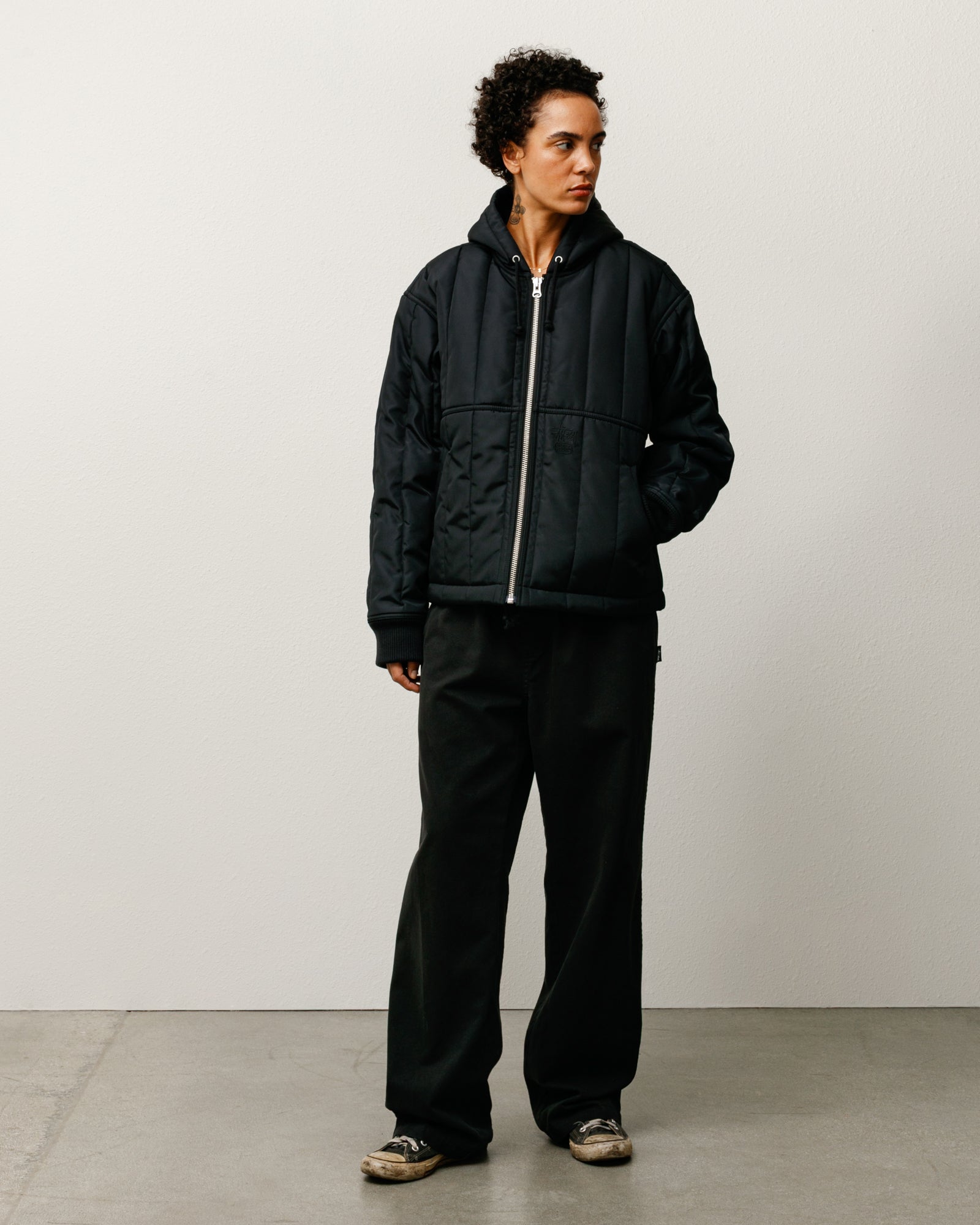 QUILTED NYLON WORK JACKET