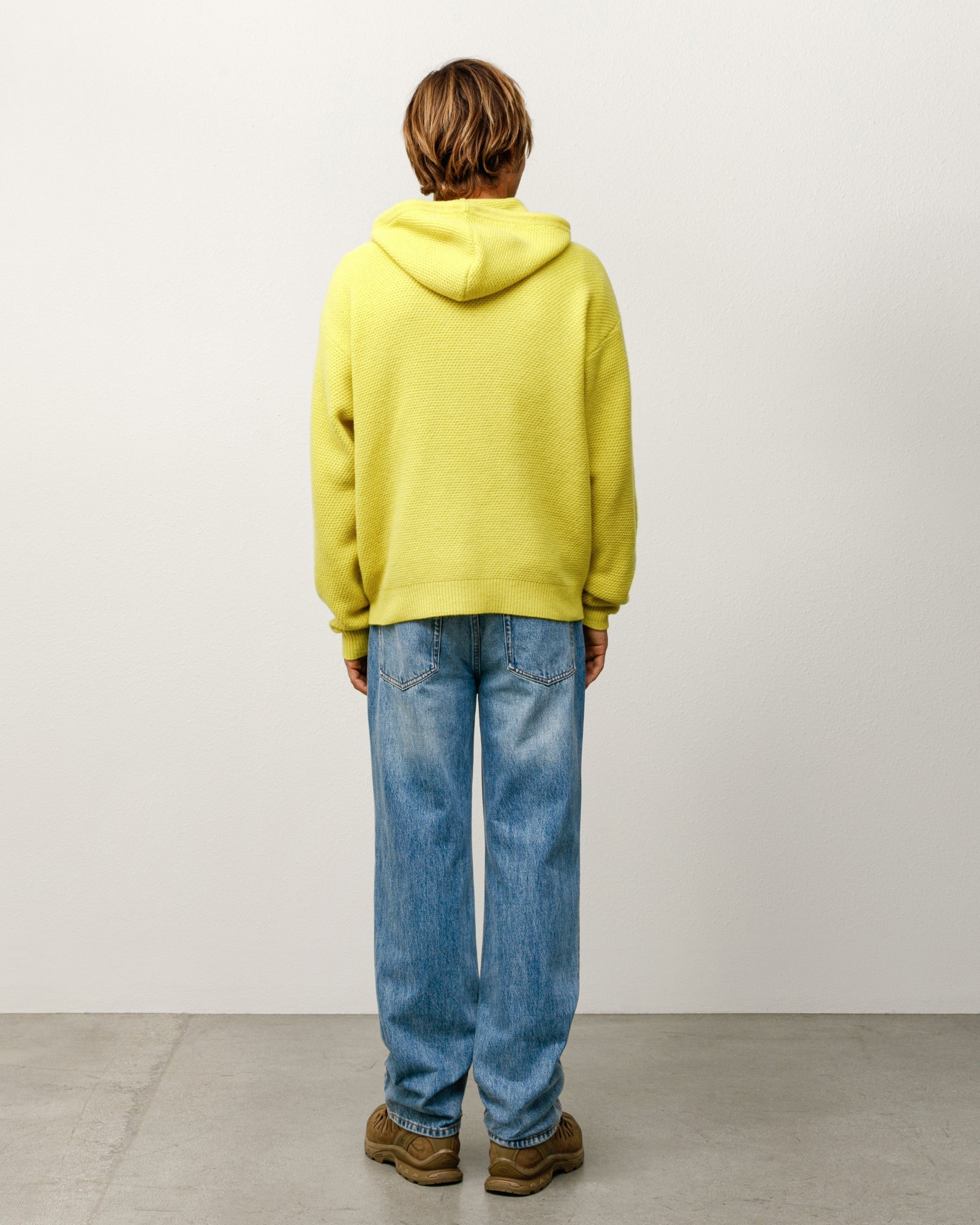 TEXTURED ZIP HOODED SWEATER