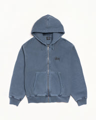 BASIC STÜSSY ZIP HOODIE PIGMENT DYED